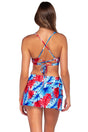 Back view of the Sunsets American Dream Brandi Bralette bikini top with the American Dream Sporty Swim Skirt