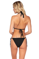 Back view of Swim Systems Black Mila Tri Top