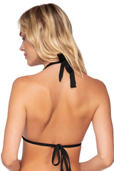 Back view of Swim Systems Black Mila Tri Top