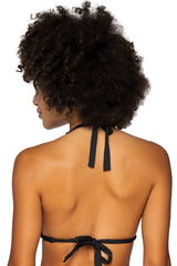 Back view of Swim Systems Black Mila Tri Top