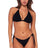 Front view of Swim Systems Black Kali Triangle Top