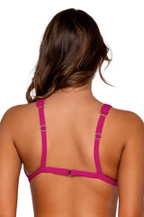 Back view of Swim Systems Magenta Charlotte Top