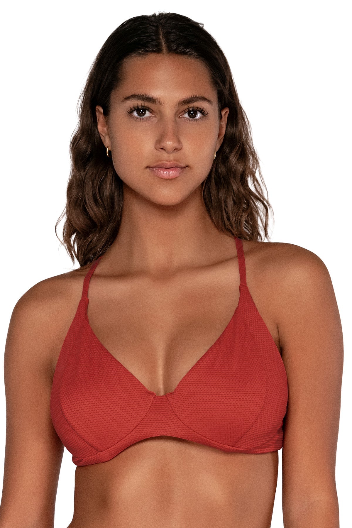 Front view of Swim Systems Cayenne Maya Underwire Top