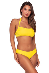 Side view of Swim Systems Daffodil Hazel Hipster Bottom