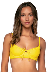 Front view of Swim Systems Daffodil Avila Underwire Top