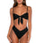 Front view of B Swim Black Out Eloise Top