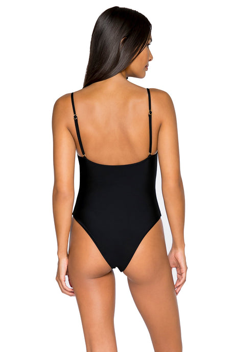 Back view of B Swim Black Out Jetty One Piece