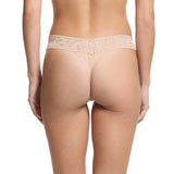 Organic Cotton High Rise Thong Lace Panties