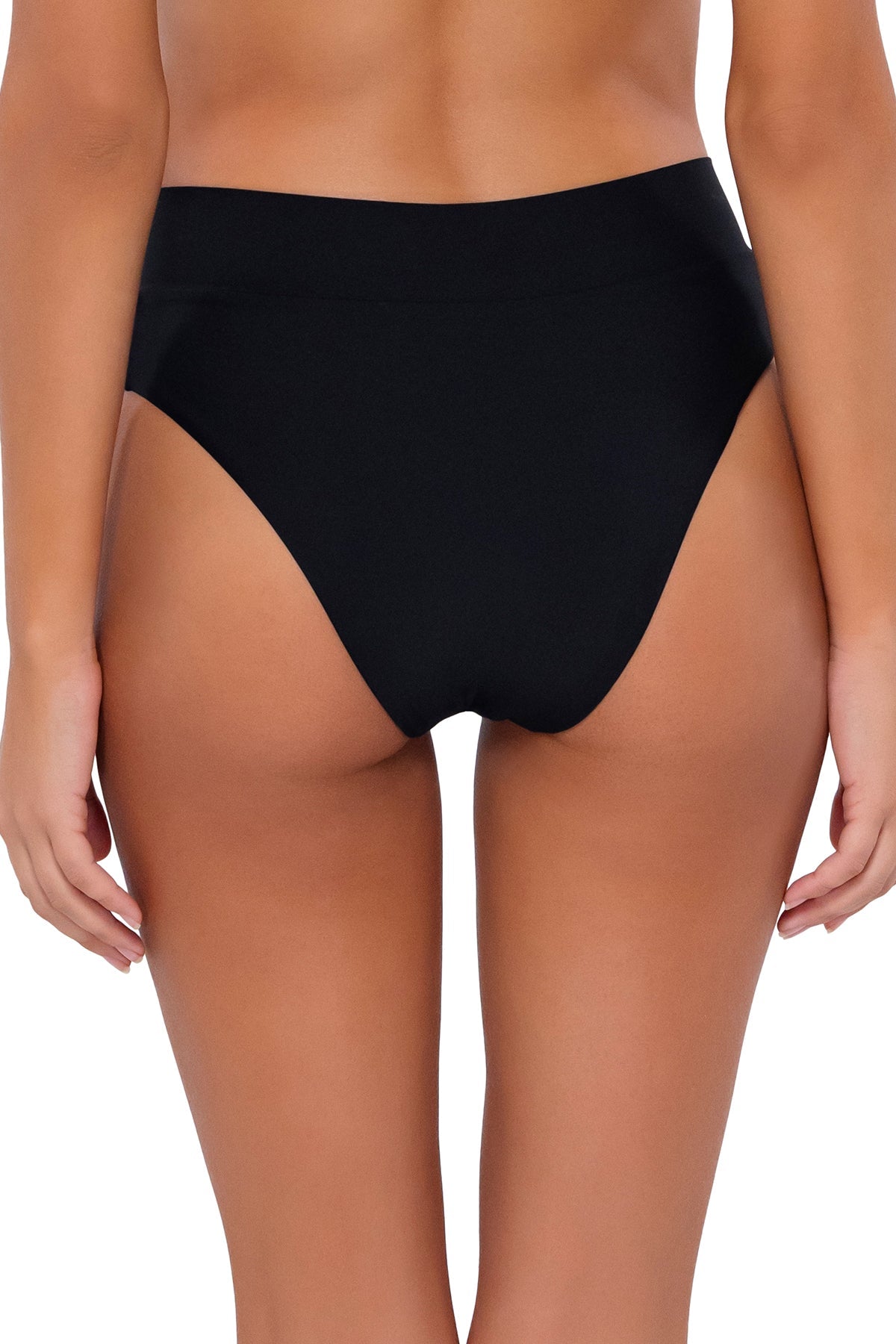 Swim Systems Black Delfina V Front Bikini Bottom