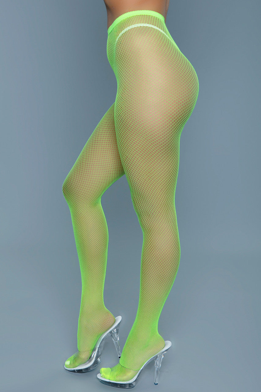 BeWicked Hosiery 2302 Up All Night Pantyhose Neon Green