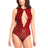 Glitter SOLD OUT S / Red Janice Sheer Lace Teddy Lingerie