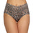 Hanky Panky Panty Brown Blk / 1X Classic Leopard *Plus Size* Retro V-Kini Cotton Panties