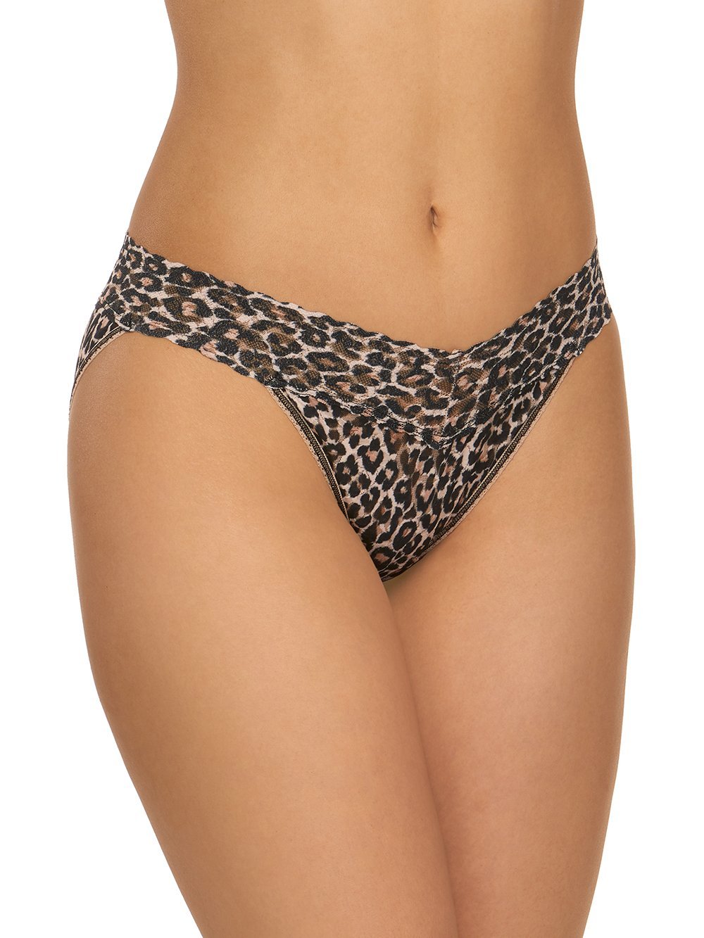 Hanky Panky Panty Brown Blk / S Classic Low Rise Leopard V-Kini Panties