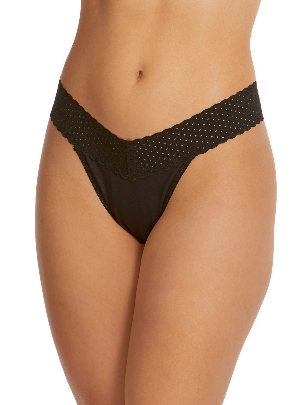 Hanky Panky Thong Black / One Size Eco Cotton Original Rise Thong