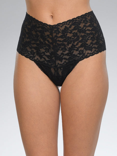 Hanky Panky Thong Black / One Size Retro Lace Thong