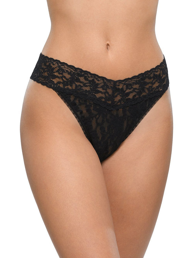 Hanky Panky Thong Black / One Size Signature Lace Original Rise Thong