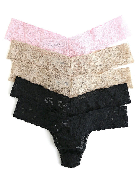 Hanky Panky Thong Blkchablis / One Size Hanky Panky 5 Pack Low Rise Thongs Panties