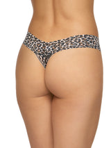 Hanky Panky Thong Brown Blk / One Size Rolled Classic Leopard Low Rise Thong