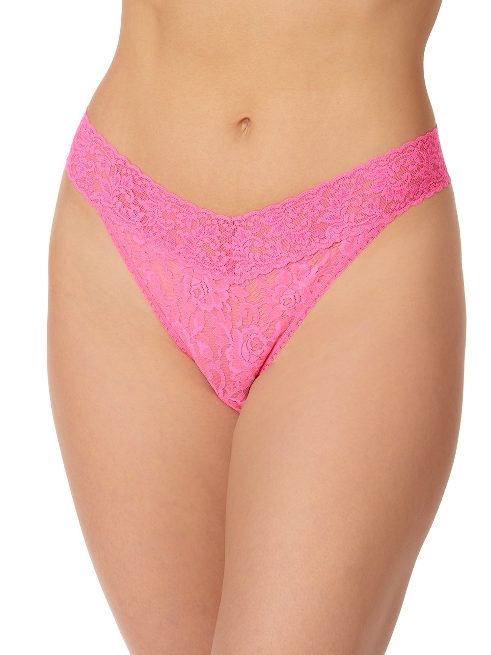 Hanky Panky Thong Fiesta Pink / One Size Signature Lace Original Rise Thong