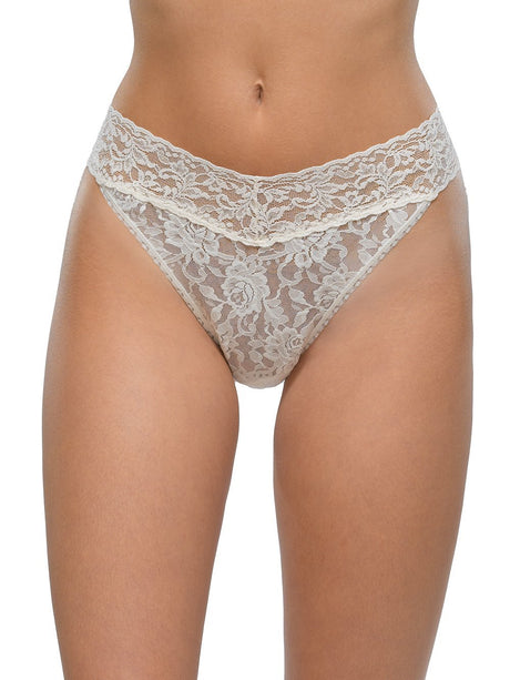 Hanky Panky Thong Ivory / One Size Signature Lace Original Rise Thong