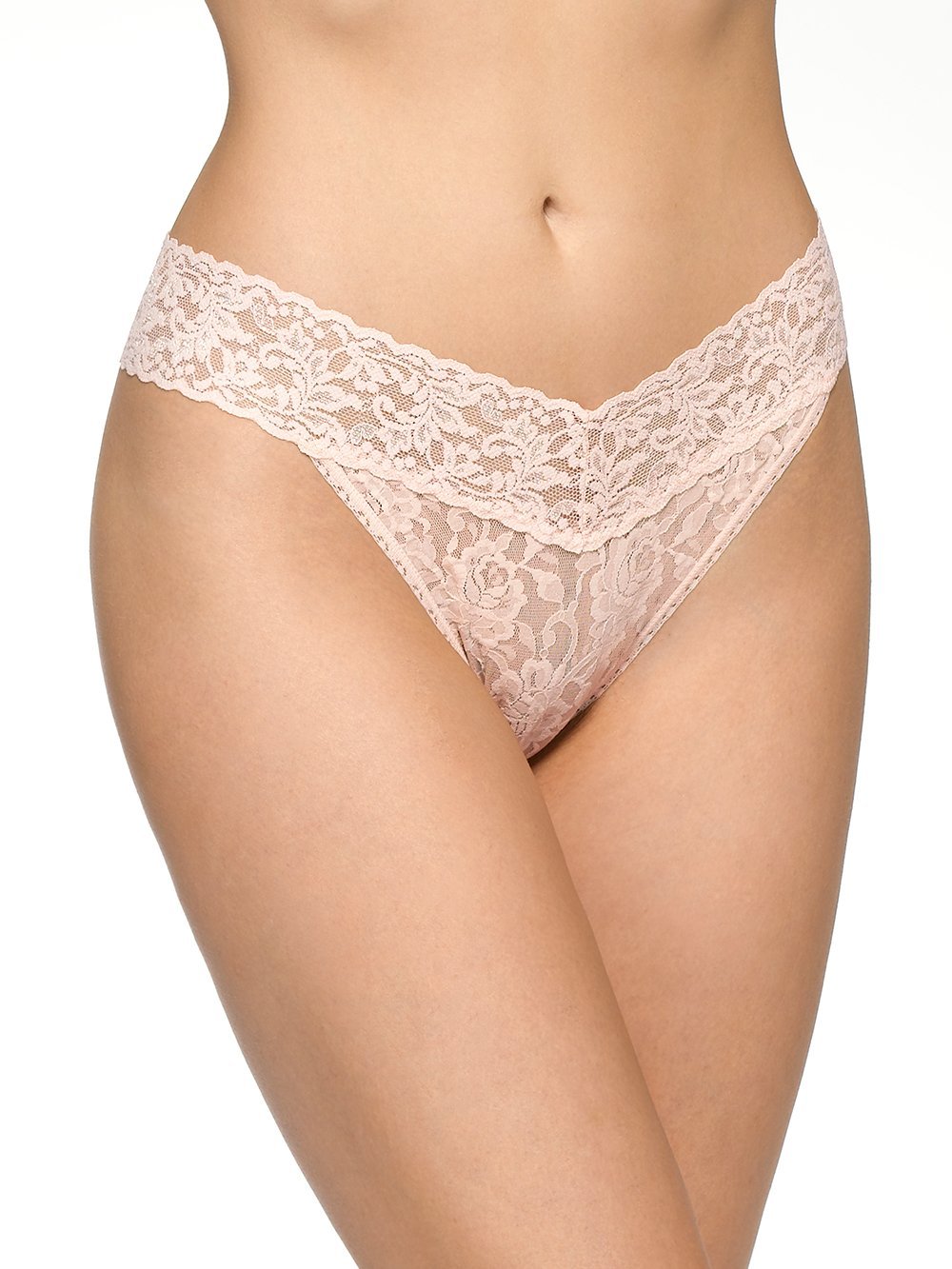 Hanky Panky Thong Vanilla / One Size Signature Lace Original Rise Thong