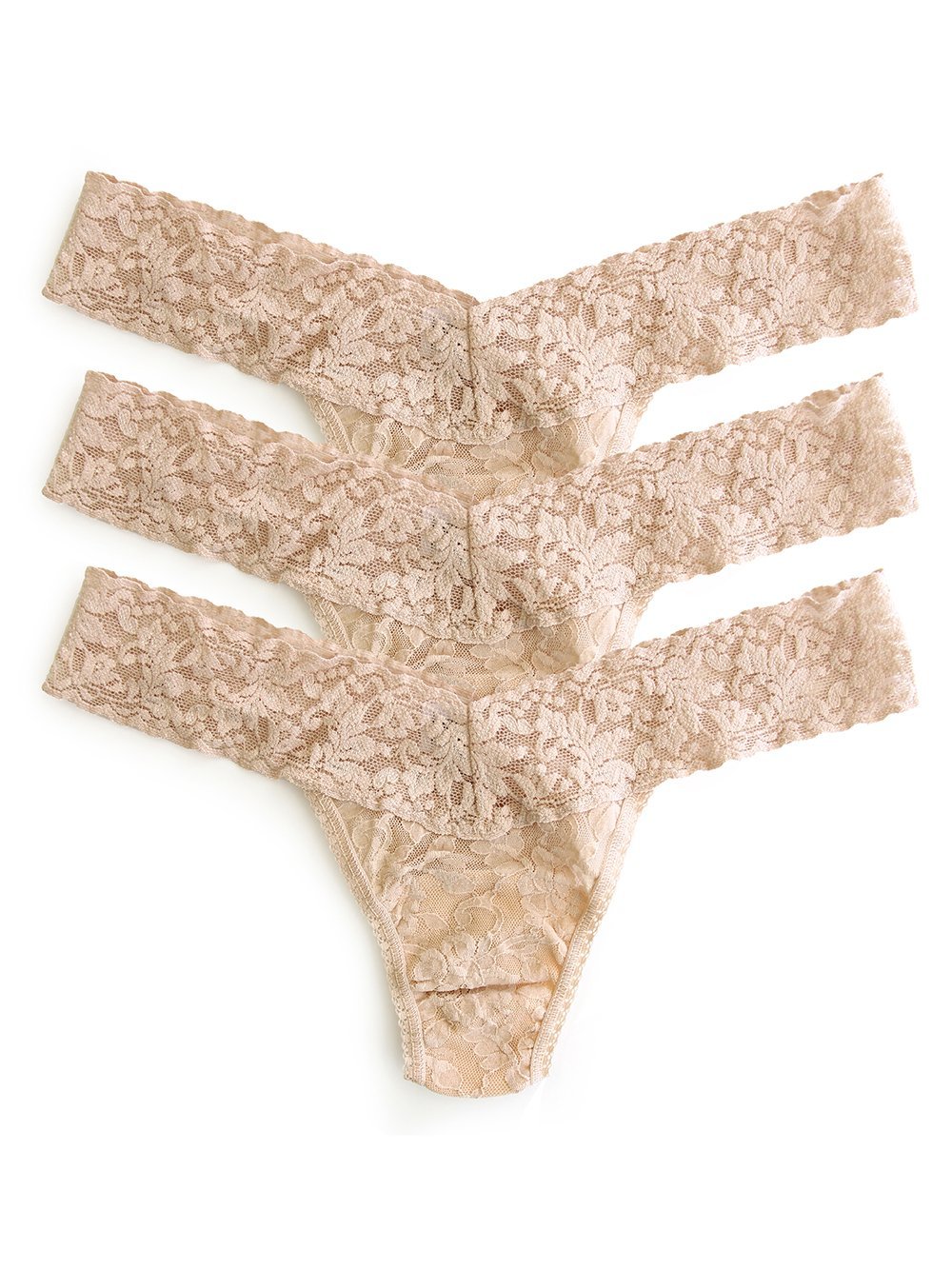Hanky Panky 3 Pack Stretch Lace Low Rise Thongs – HauteFlair