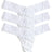 HauteFlair Panties White 3 Pack Low Rise Thongs