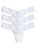 HauteFlair Panties White 3 Pack Low Rise Thongs