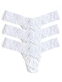 HauteFlair Panties White 3 Pack Low Rise Thongs