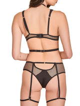 Hauty Bra Garter Panty Set Onyx Bra Garter Panty Set