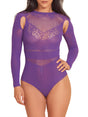 Hauty Long Sleeve Teddy Purple / O/S Matilda Long Sleeve Teddy