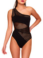 Hauty Teddy Black / O/S One Shoulder Asym Seamless Teddy