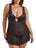 iCollection Babydoll Lingerie Plus Size Plus Satin Babydoll G-String