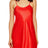 iCollection Chemise Women's Marina Lux Sleeveless Satin Chemise Lingerie Robe Sleepwear