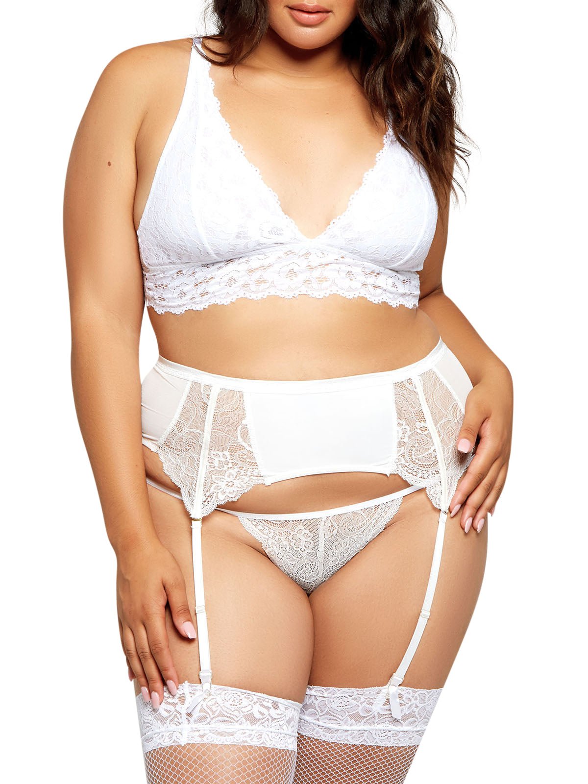 Plus size garter belt lingerie hotsell