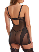 iCollection Garter Chemise Women's Helene Garter Chemise Lingerie