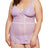 iCollection Garter Chemise Women's Jelena Garter Plus Size Chemise Lingerie