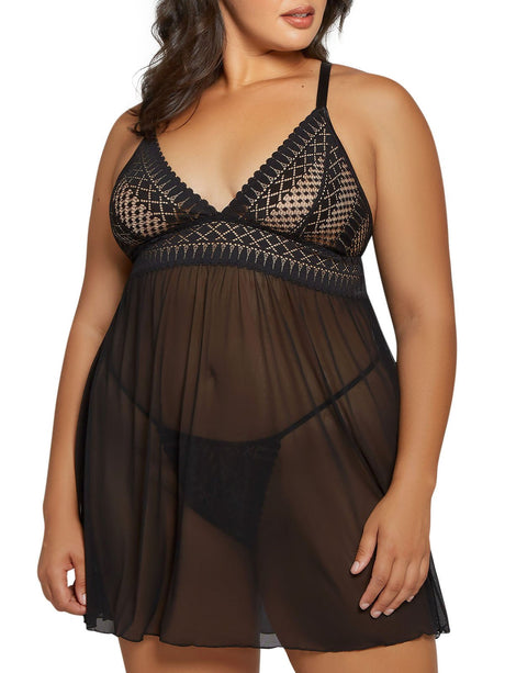 iCollection Hazel Plus Size Babydoll