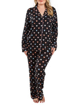 iCollection Pj Set Women's Aimee Plus Size PJ Set Loungewear