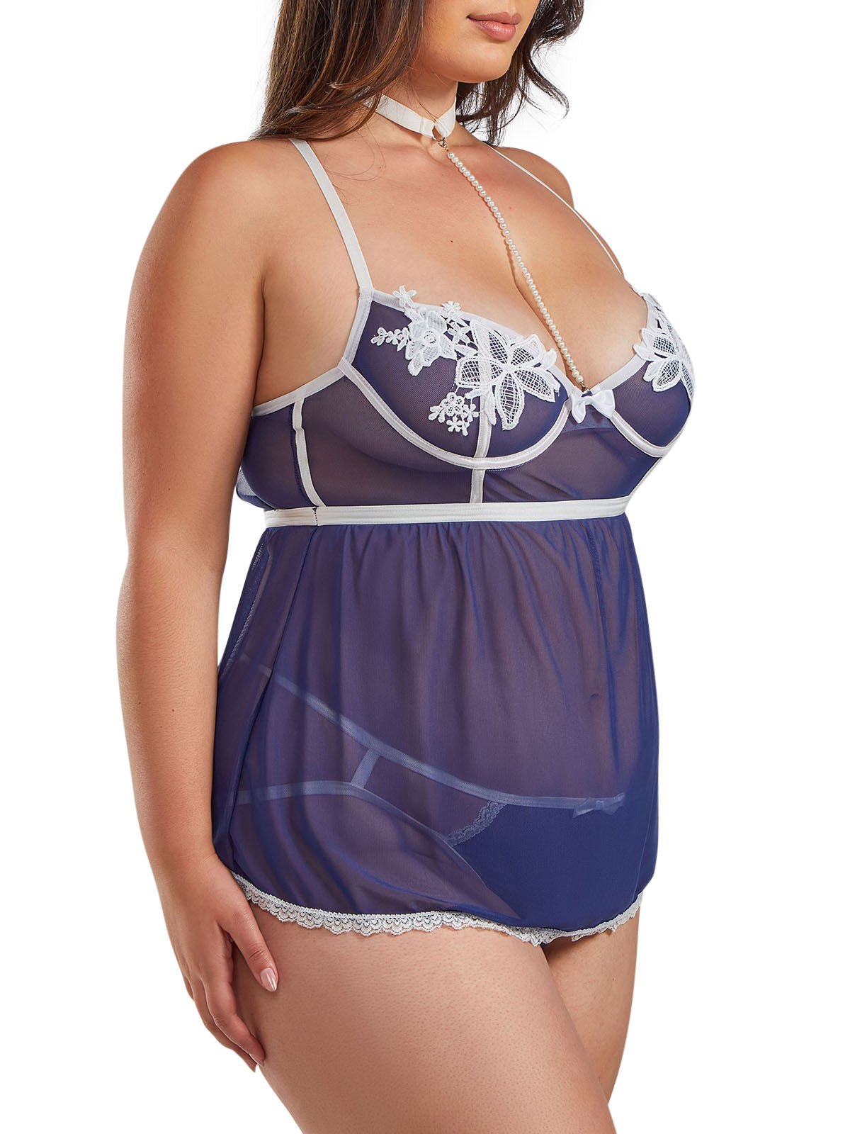 iCollection Plus Size Babydoll Alessandra Plus Size Babydoll