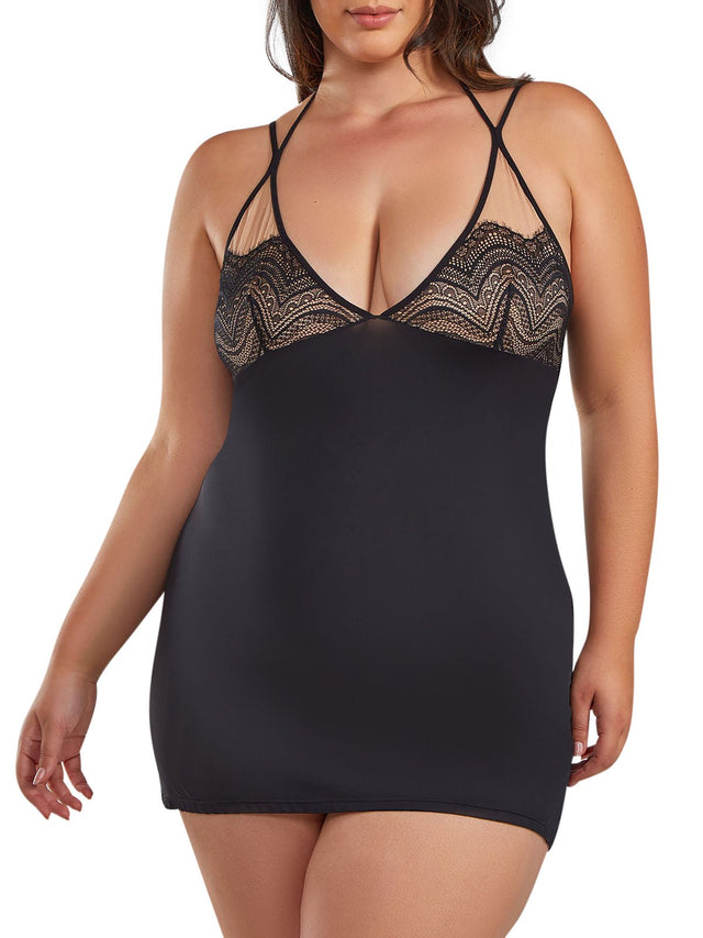 iCollection Plus Size Babydoll Delia Plus Size Babydoll