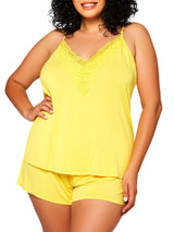 iCollection Plus Size Cami Set Zenni Plus Size Cami Sleepwear Set