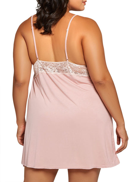 iCollection Plus Size Chemise Lingerie Josephine Plus Size Empire Waist Chemise