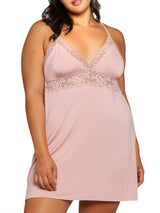 iCollection Plus Size Chemise Lingerie Josephine Plus Size Empire Waist Chemise