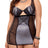 iCollection Plus Size Chemise Lingerie Plus Size Sexy Mesh Lurex Chemise Lingerie