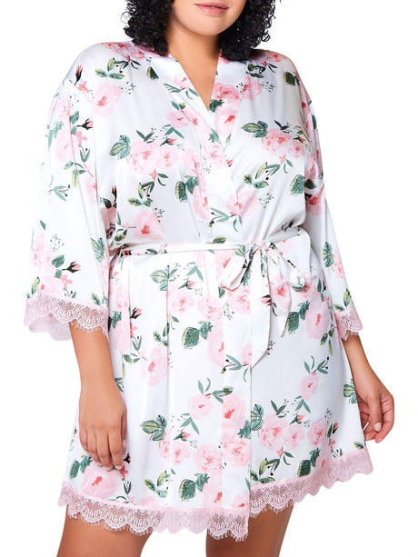 iCollection Plus Size Robes Evangeline Plus Size Robe