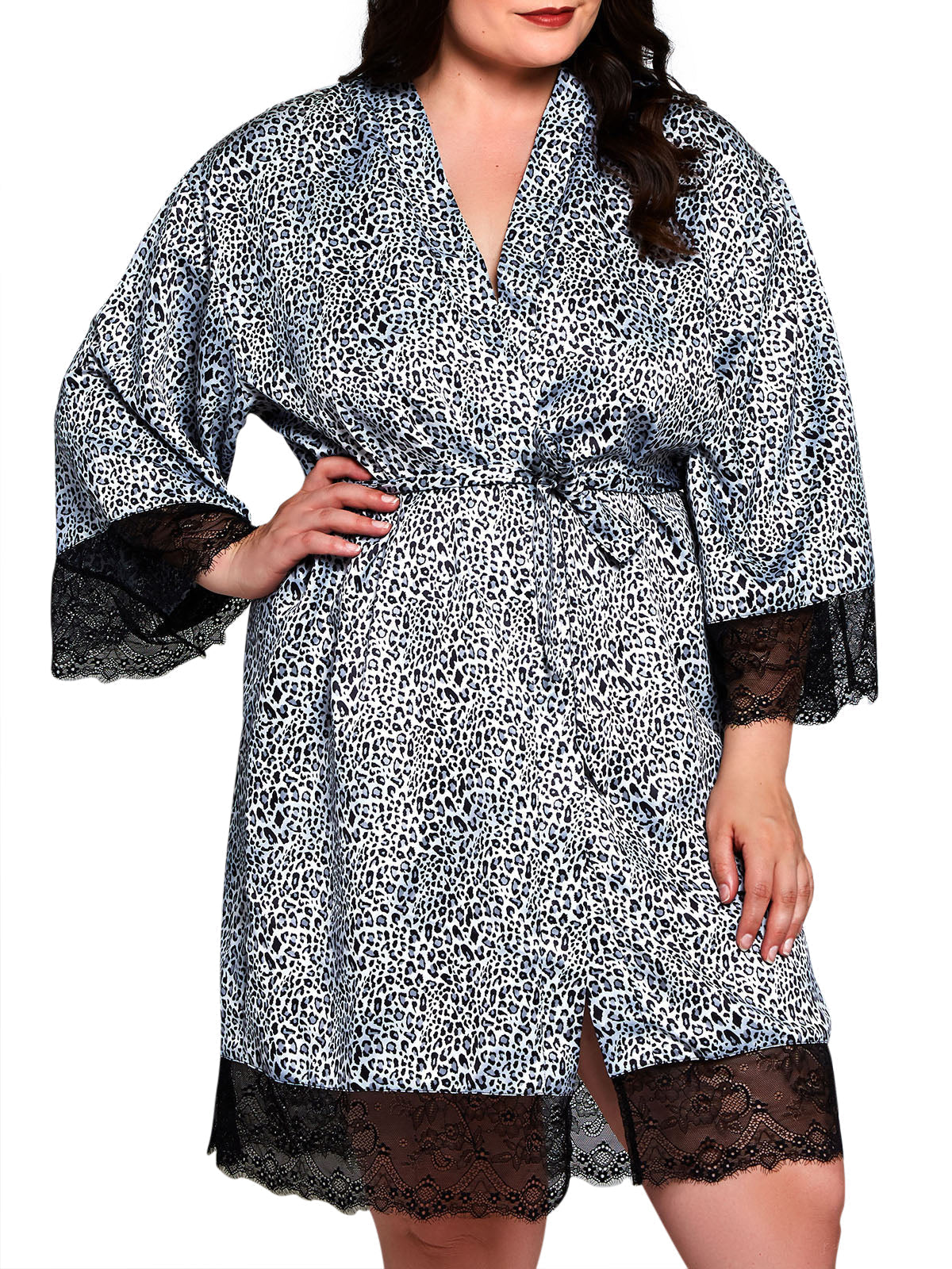 iCollection Plus Size Sleepwear Carmen Plus Size Robe