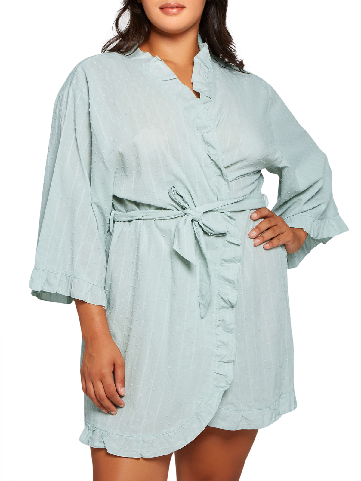 iCollection Plus Size Sleepwear Claire Plus Size Robe