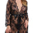 iCollection Plus Size Sleepwear Plus Size Sheer Lace  Robe