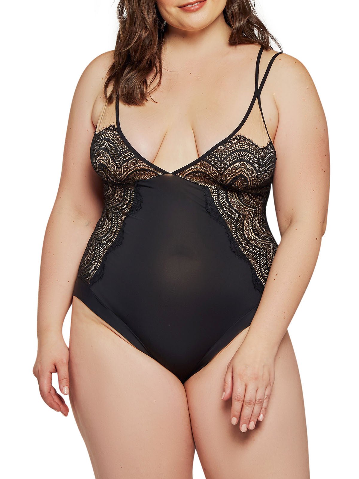 iCollection Plus Size Teddy Lingerie Delia Plus Size Teddy